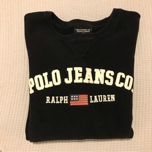 Vintage Polo Ralph Lauren Jean Company Flag Sweatshirt/Jumper